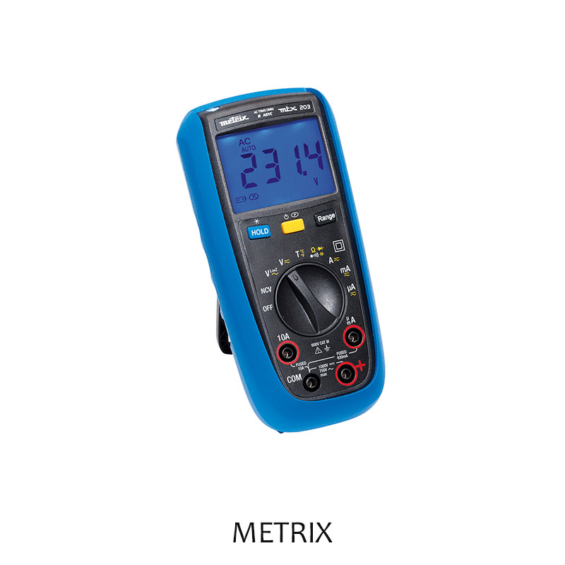 Metrix MTX 203 TRMS AC Multimeter med upp till 6000 siffrors display